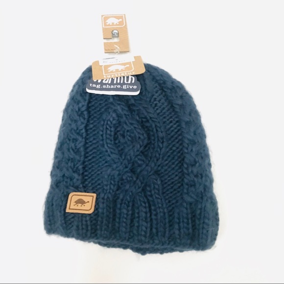 Turtle Fur Hand Knit Beanie Fleece Lined - Picture 6 of 10